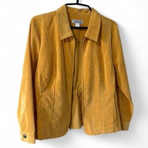 Christopher & Banks Petite Stretchy Corduroy Jacket – Mustard Yellow